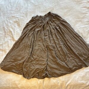 Women's Skirt Plus 1X Green Boho Cottagecore Boho Broomstick Vintage Whimsigoth